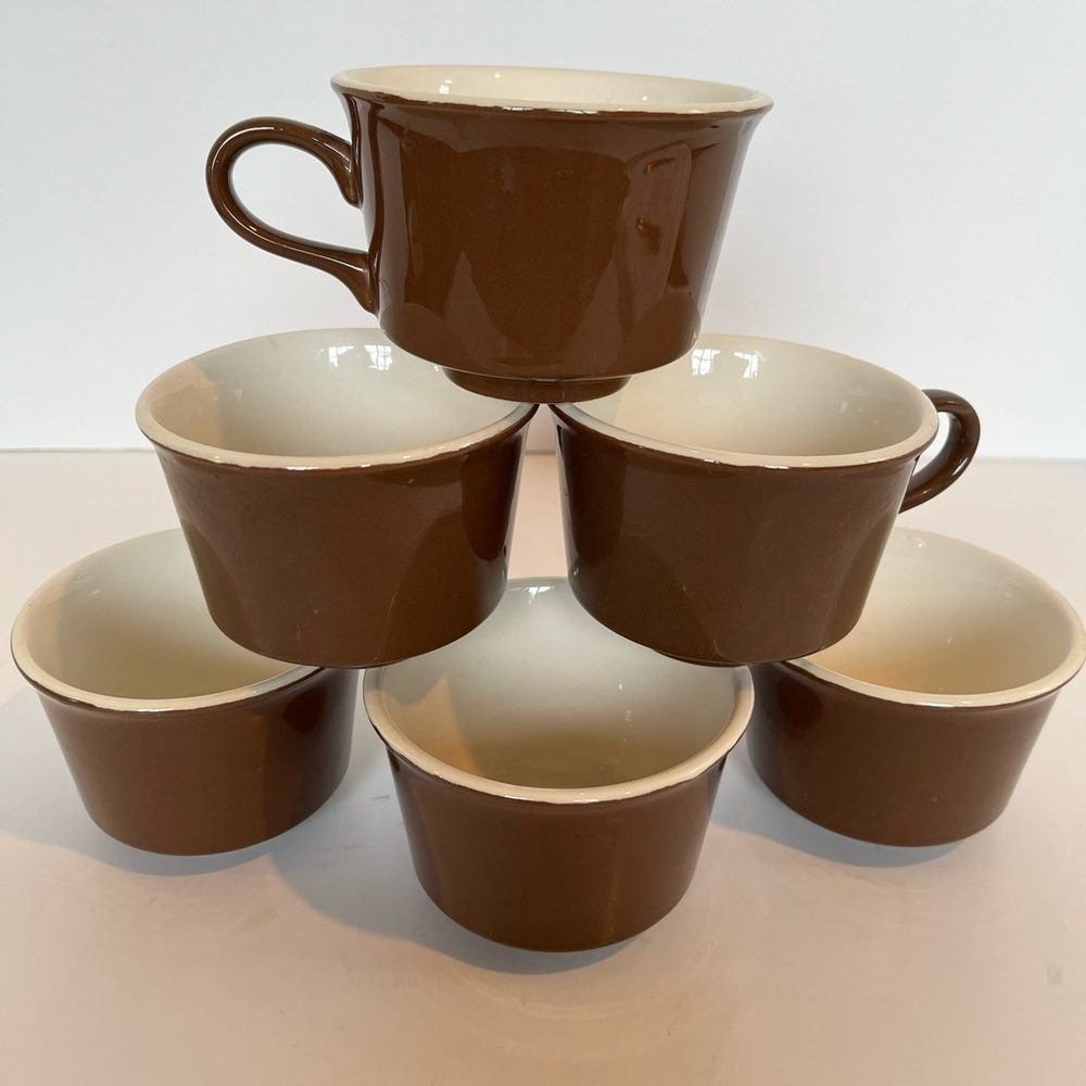 Vintage MCM Ceramic Coffee Cups and Creamers
